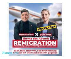 Remigration in Praxis und Theorie Ich lade Lena Kotré herzlich für den 22.01.2026 zu einem Vor