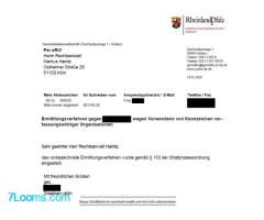 Horst-Wessel-Lied wegen Geringfügigkeit u.fehlendem öffentlichen Interesse nach § 153 I StPO eingest