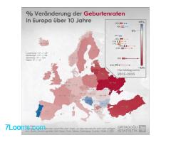 Diese Karte veranschaulicht den demografischen Tod des Westens: