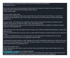 Die Junta Selensky schuldet der eigenen ukrainischen Bevölkerung mindestens  350 Milliarden Euro