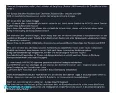 Wir Europa brauchen Russland zum Überleben, Russland aber braucht uns nicht !