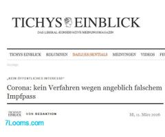 Ermittlungsverfahren wegen falschen Impfpasses wegen Geringfügigkeit eingestellt