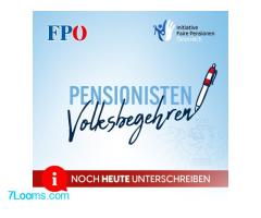 Pensionisten-Volksbegehren für mehr Fairness: Jede Unterschrift zählt! Jetzt unterschreiben