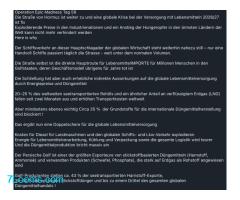 Die Straße von Hormuz ist weiter zu und eine globale Krise bei der Versorgung mit Lebensmitteln ;