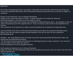 Der frühere Verteidigungsminister und jetziger Vorsitzender des Russischen Sicherheitsrates Shoigu