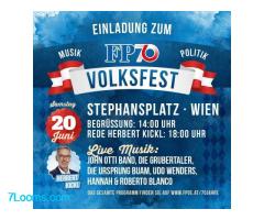 EINLADUNG ZUM FPÖ 70 JAHRE FEST 1010 WIEN STEPHANSPLATZ 1400 1800 REDE KICKL  ;
