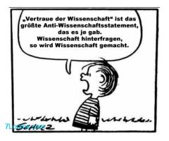 „Vertraue der Wissenschaft