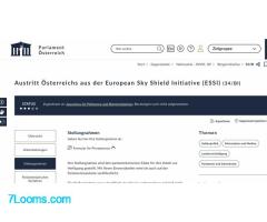 Austritt Österreichs aus der European Sky Shield Initiative (ESSI) (34/BI)
