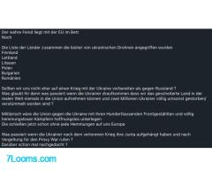 Die Liste der Länder zusammen die bisher von ukrainischen Drohnen angegriffen wurden : ;