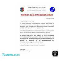 In Poysdorf (NÖ) muss angeblich Trinkwasser gespart werden.