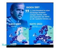 Bidden 1997 Nato 1997; Nato 2022; Hier kann man sehr gut erkennen, wer der Aggressor ist. ;
