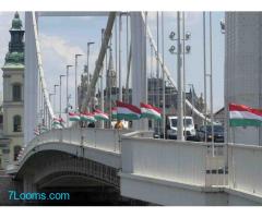 LGBTQ- oder Nationalflaggen an der Erzsébet-Brücke in Budapest? ;