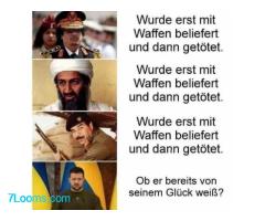 Wurde erst mit Waffen beliefert und dann getötet.   ;