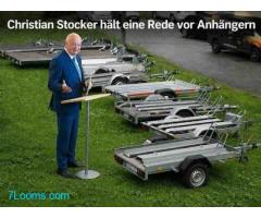 Noch Bundeskanzler Christian Stocker von Österreich mit einer Rede vor seinen Anhängern ;