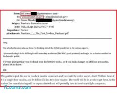 Hier eine der kriminellen Mails von Gates an Fauci.