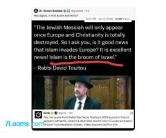 Der jüdische Messias wird erst erscheinen, wenn Europa und das Christentum vollständig zerstört sind