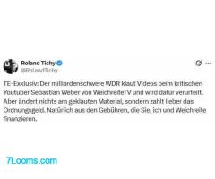 LG Köln erlässt und bestätigt einstweilige Verfügung von @weichreite gegen den WDR  ;
