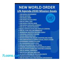 NEW WORLD ORDER UN Agenda 2030 Mission Goals ;