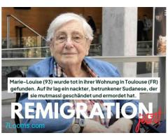 Die 93-jährige Marie-Louise wird blutüberströmt, geschändet und verprügelt, tot in ihrer Wohnung  ;