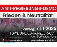 Unsere nächste Anti-Regierungs-Demo findet am 7. November 2026 13:00 statt. ;