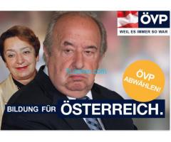 ÖVP 2013 Bildung für Österreich, weil es immer so war; ÖVP abwählen!