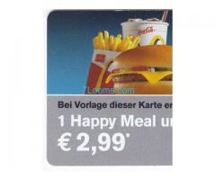 McDonalds; Mc Family Bonus Card; Happy Meal um 2,99€