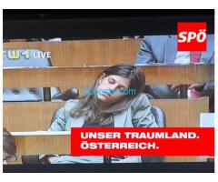Die Jobinitiative der SPÖ; Mein Taumjob! Das Parlament wo Frau beim Pennen Geld verdient!