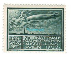 Briefmarke Internationale Postwertzeichen Ausstellung Wien 1933 Zeppelin; WIPA; druckfrisch;