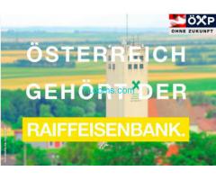 Danke ÖVP; ÖVP ohne Zukunft; Österreich gehört der Raiffeisenbank!